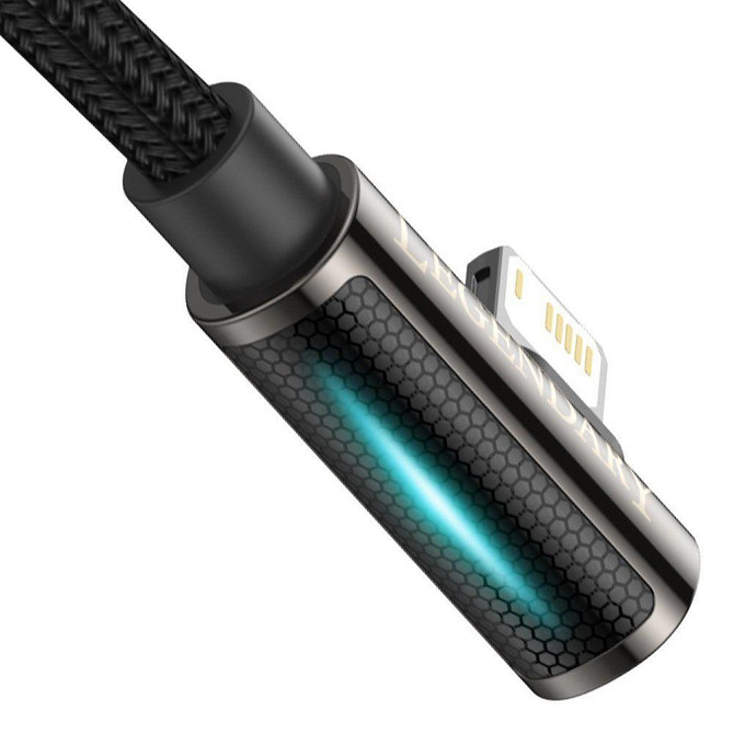 Кабель Lightning Baseus Legend Series Elbow CALCS-A01 (Чорний, 1м, 2.4A) Николаев - изображение 4