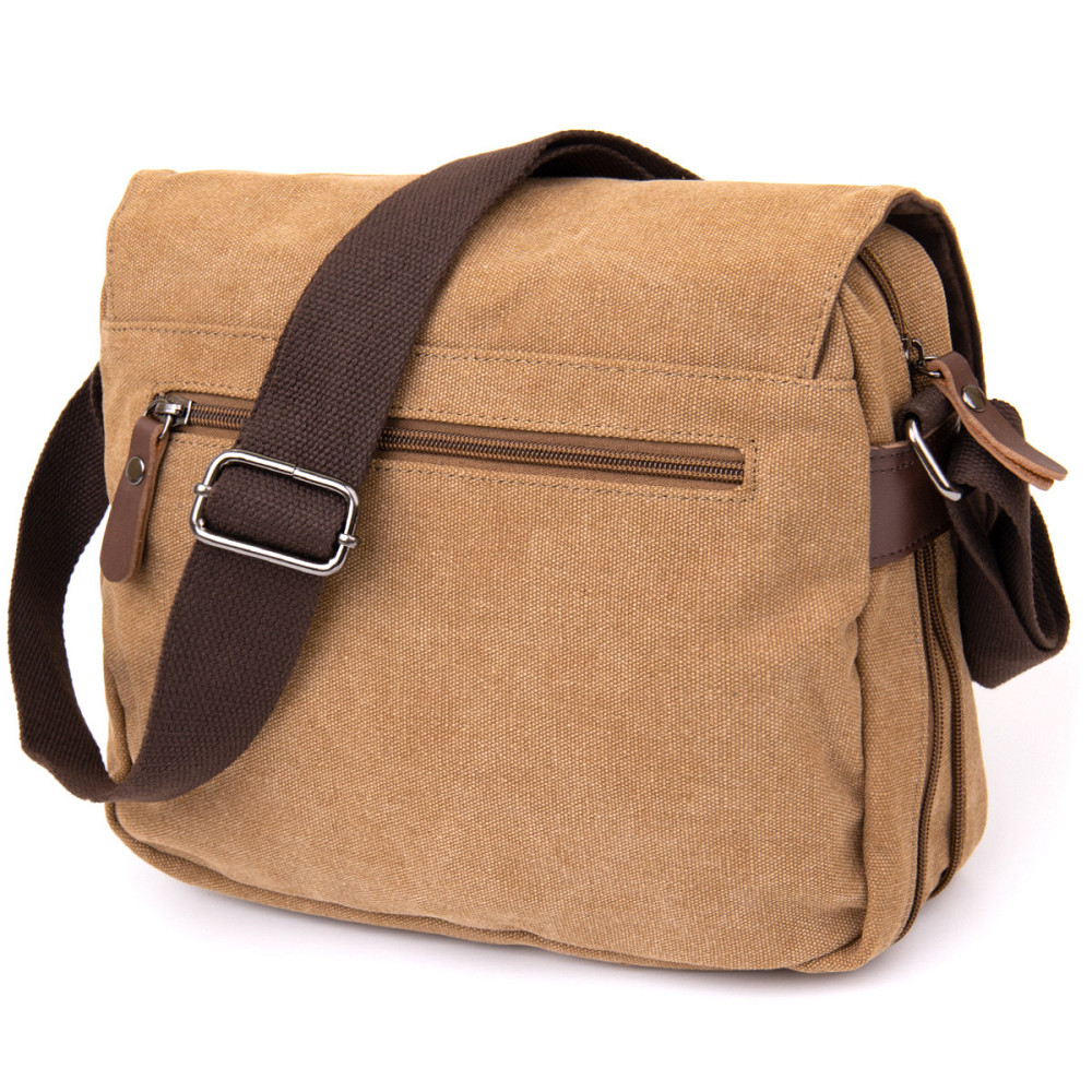 Сумка почтальонка текстильна Пісочна (Vintage) Київ - фото 6