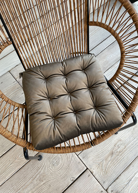 Подушка для стільців (40x40х5 см) Decorator Velour колір болотний 84-117 Київ - фото 3