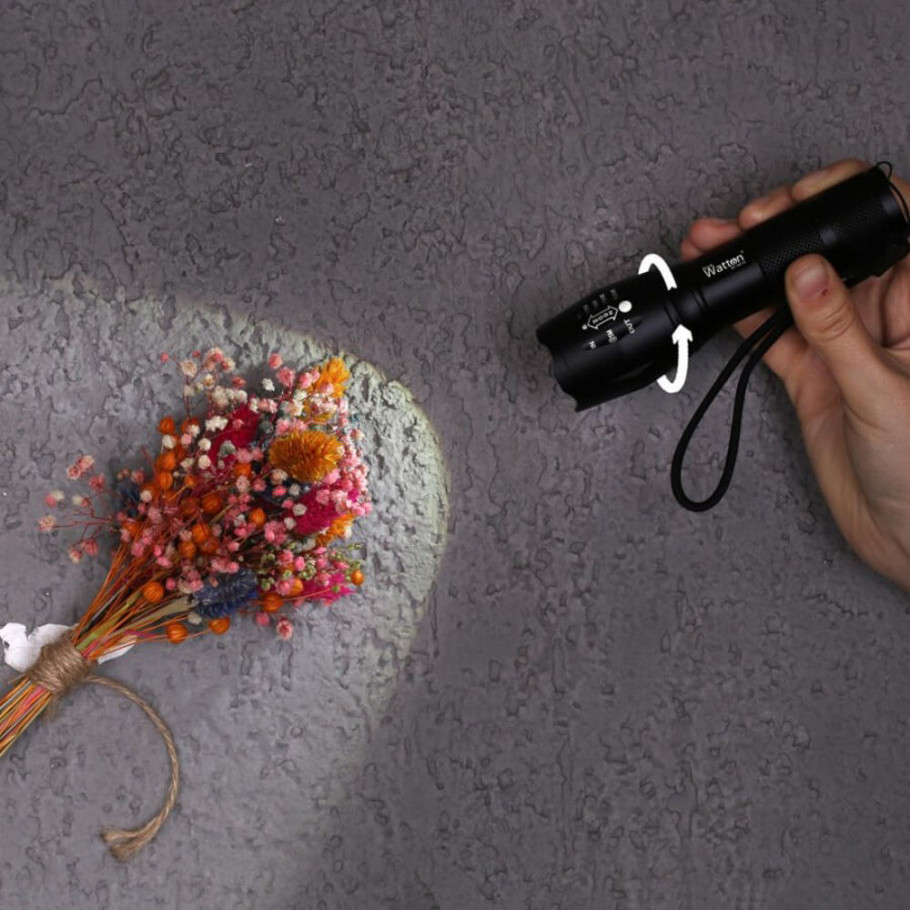 Мощный тактический фонарик WATTON WT-023 аккумуляторный, 4 режима работы, фонарик ручной металлический Каменец-Подольский - изображение 10