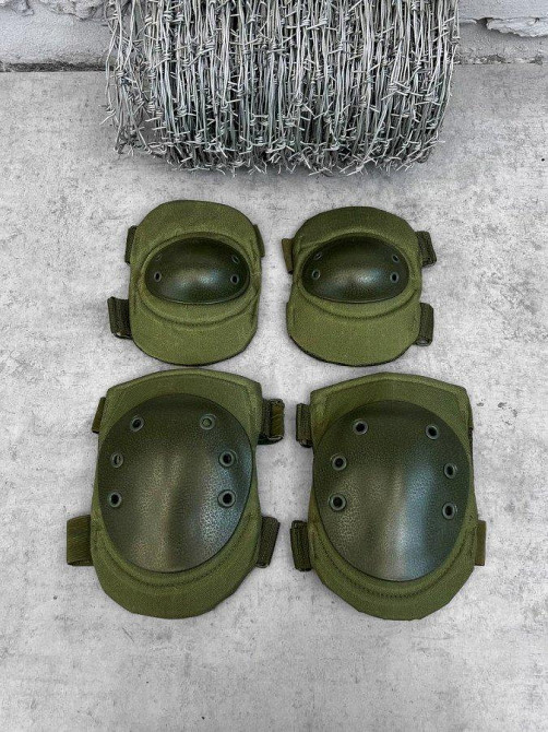 Тактические наколенники с налокотниками комплект  олива  ВТ5952 Одесса - изображение 1