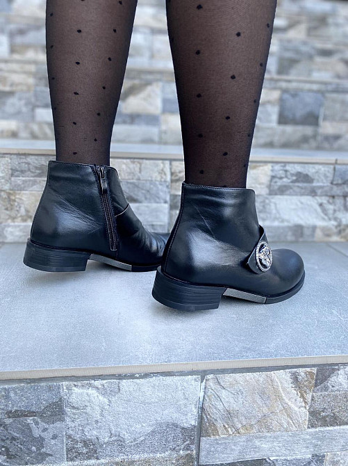 Жіночі черевики D and V чорні натуральна шкіра 36р.37р.39р. (2130) Коломия - фото 3