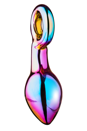 Анальний плаг із боросилікатного скла GLAMOUR GLASS CHUNKY RING PLUG Sex Aura Київ