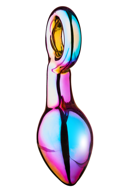 Анальний плаг із боросилікатного скла GLAMOUR GLASS CHUNKY RING PLUG Sex Aura Київ - фото 3