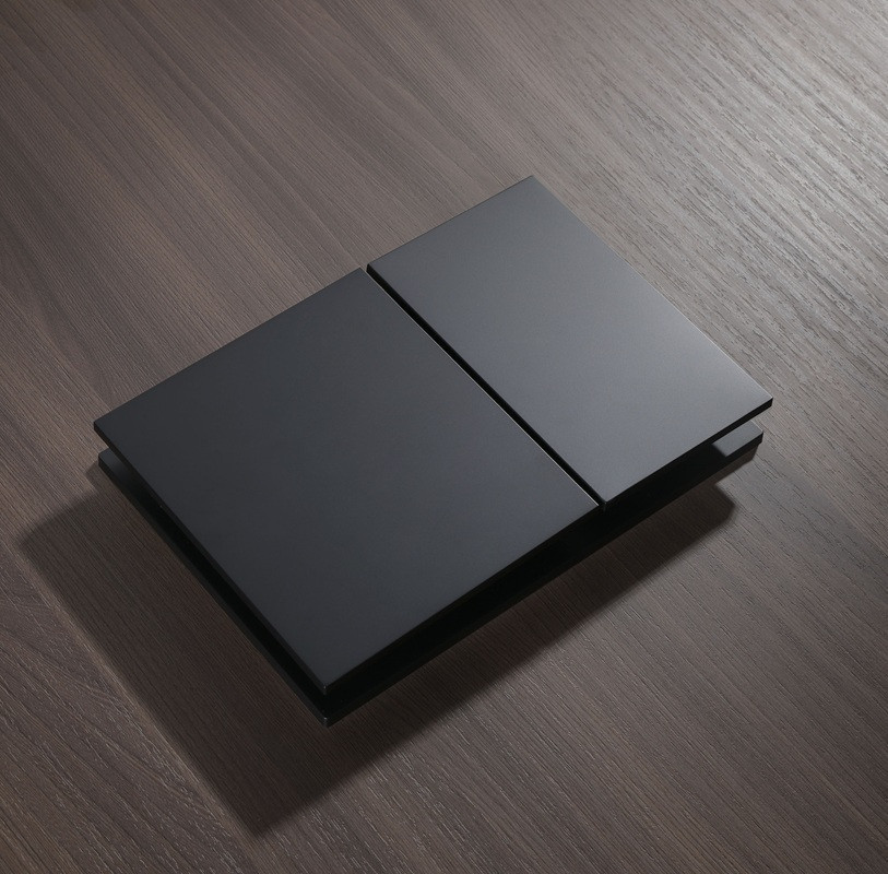 Панель змиву Koer KT-0610-05 240x160x32mmmm пластикова, кнопка квадратна (колір чорний матовий) (KR6136)   ( 29240 ) Харьков - изображение 2