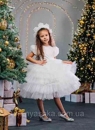 Платье Белое нарядное с блестками для девочки Кривой Рог