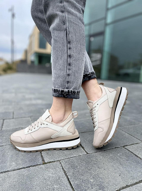 PLstep Кросівки жіночі PLstep 47 бежеві (весна-осінь, шкіра натуральна) (4998) Коломыя - изображение 3