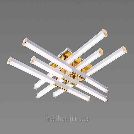 Люстра світлодіодна акрилова Sirius B YH836/6 WT+GD 78W Київ