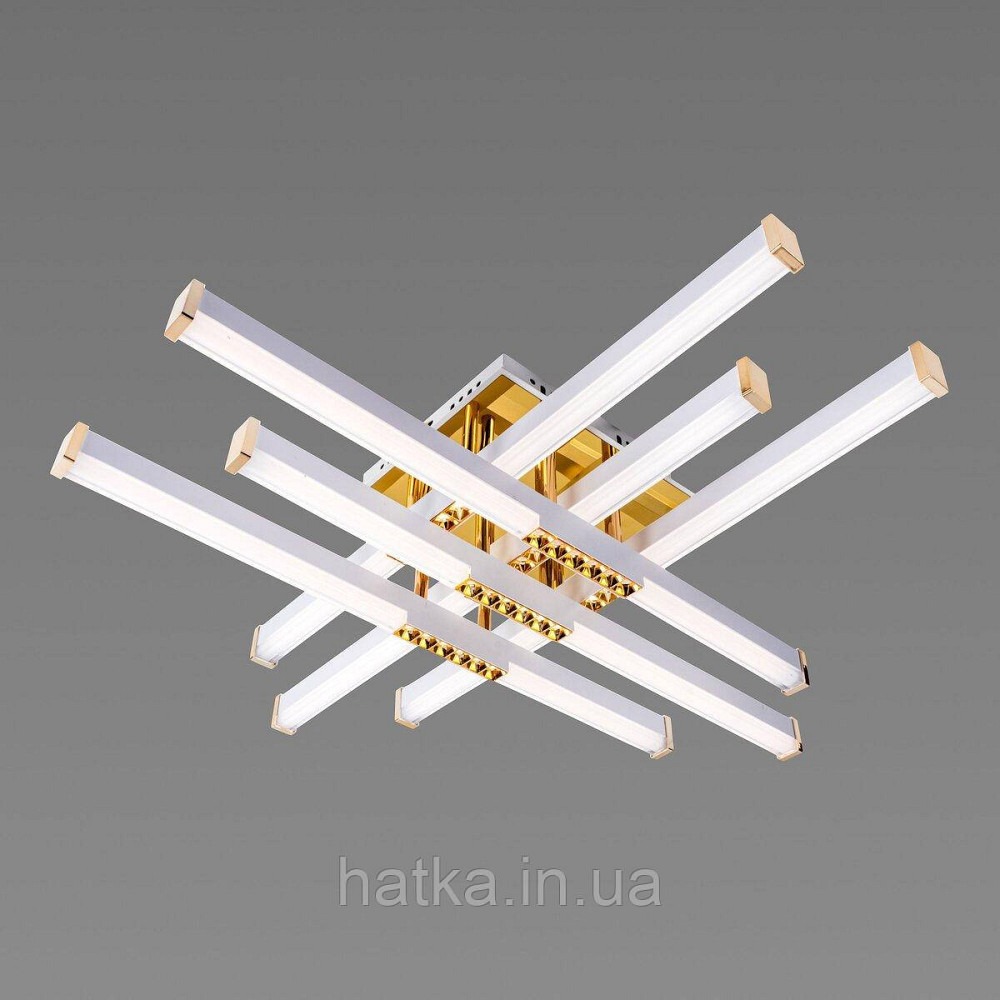 Люстра світлодіодна акрилова Sirius B YH836/6 WT+GD 78W Київ - фото 2
