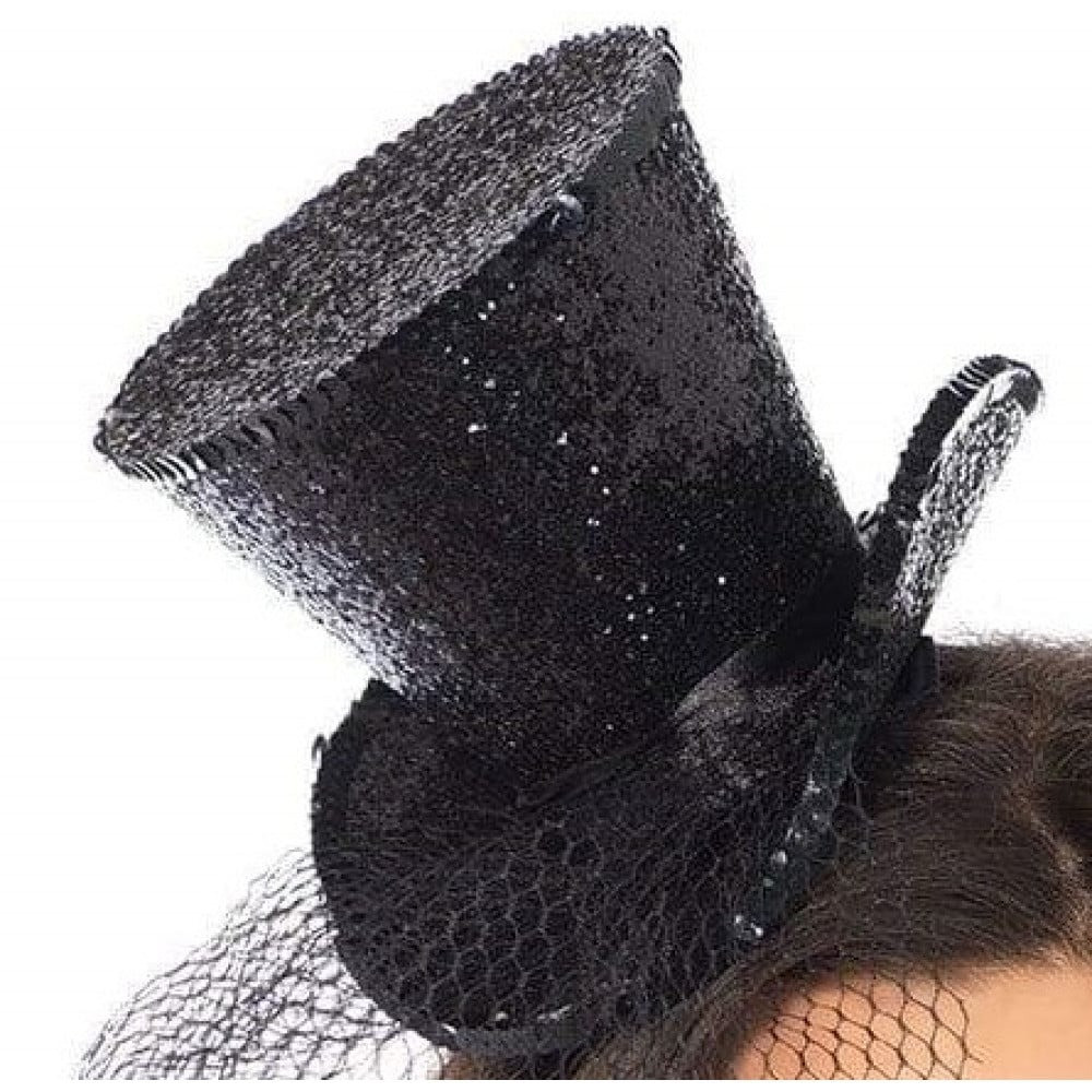 Мини-цилиндр женский Mini Glitter Top Hat от Leg Avenue Sex Aura Киев - изображение 2