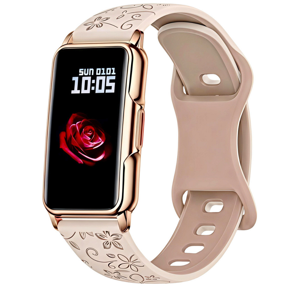 Розумний наручний годинник Smart Mioband Nano+ Beige Flower (3 ремінці) Вінниця - фото 1