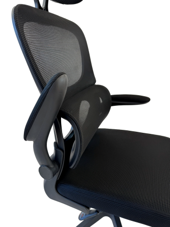 Кресло офисное эргономичное TORONTO Т889 - Компьютерное кресло с вентиляцией спинки, черное (до 120 кг) Киев