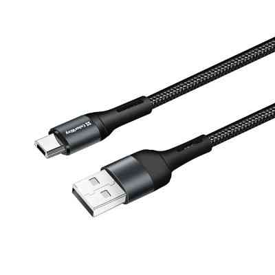 Дата кабель USB 2.0 AM to Micro 5P 1.0m nylon black ColorWay (CW-CBUM045-BK) Винница