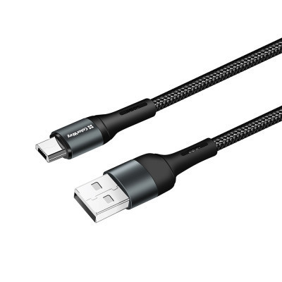 Дата кабель USB 2.0 AM to Micro 5P 1.0m nylon black ColorWay (CW-CBUM045-BK) Винница - изображение 1
