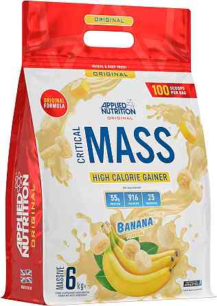 Гейнер Applied Nutrition Original Critical Mass Weight Gainer (6kg - 25 Servings) (Banana) Луцьк