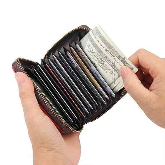 Визитница кожаная Красная (Vintage) Киев