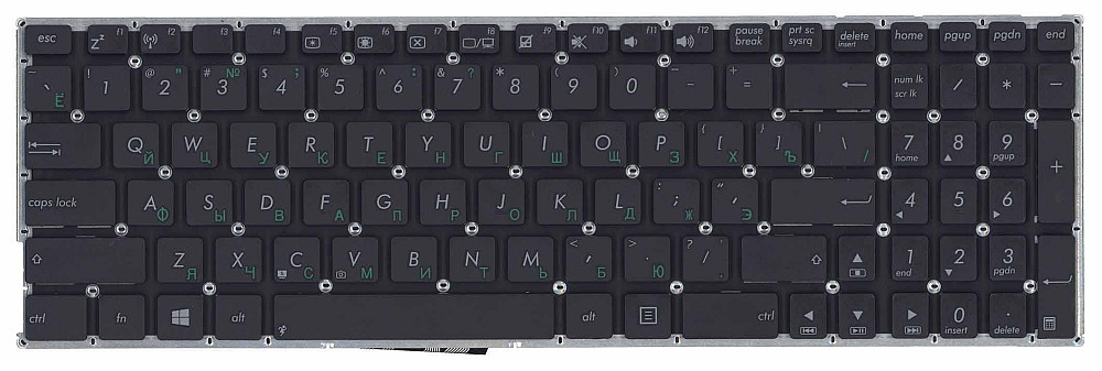 Клавиатура для ноутбука Asus (X756) Black, (No Frame), RU горизонтальный Enter Вінниця - фото 2