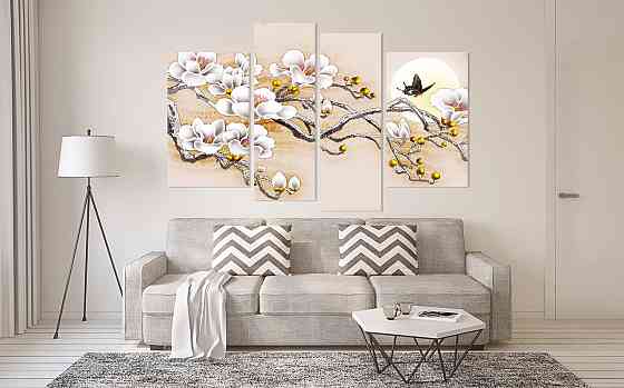 Модульна картинаі Сакура під Місяцем  (75x118 см) Art-608_4 Київ