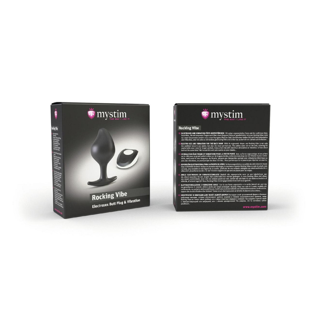 Силиконовая анальная пробка Mystim Rocking Vibe с вибрацией и пультом для электростимулятора, 3,7 см Sex Aura Киев - изображение 5