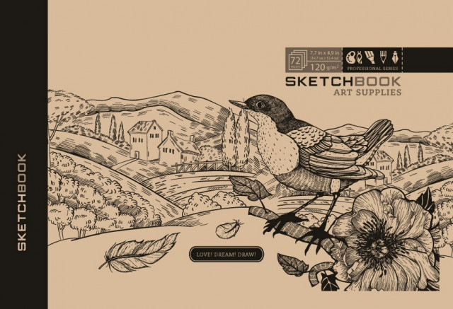 Скетчбук А5/64 арк. "Bourgeois" чисті аркуші, шкірзам обкл, 9308, шт Київ - фото 1