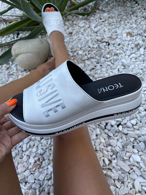 teona Шльопанці жіночі TEONA 132 білі (літо, шкіра натуральна) (4105) Коломия - фото 3