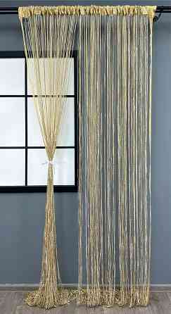 Шторы-нити Rovi Premium с люрексом Золотистый 300х300см 1 шт (61-113) Киев