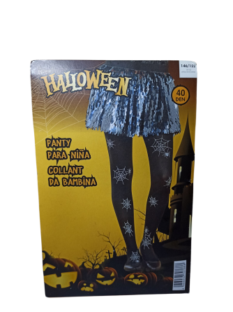 Дитячі колготки паутинка з павуками на Хелловін 40 den 146-152 на 10-12 років чорний Київ