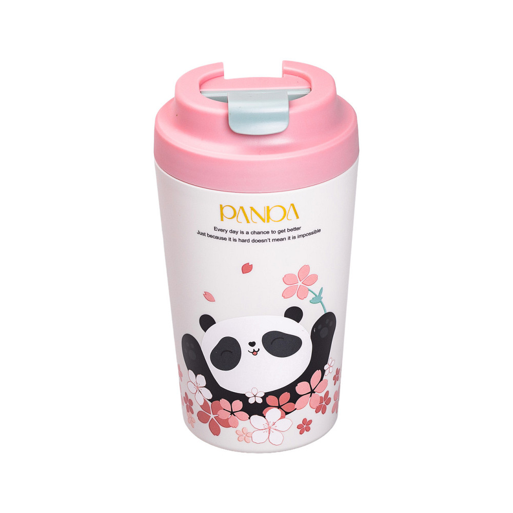 Yiwu Термочашка Panda з порцелянаовою колбою 380 мл Рожева HP-14-12P Киев - изображение 4