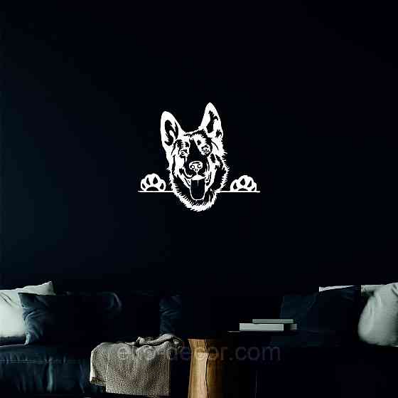 Декоративне настінне Панно «Вівчарка», Декор на стіну 50*44 см, Білий Київ