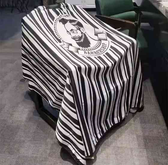 Парикмахерская накидка для стрижки и покраски 110 на 140 см черно-белый Киев