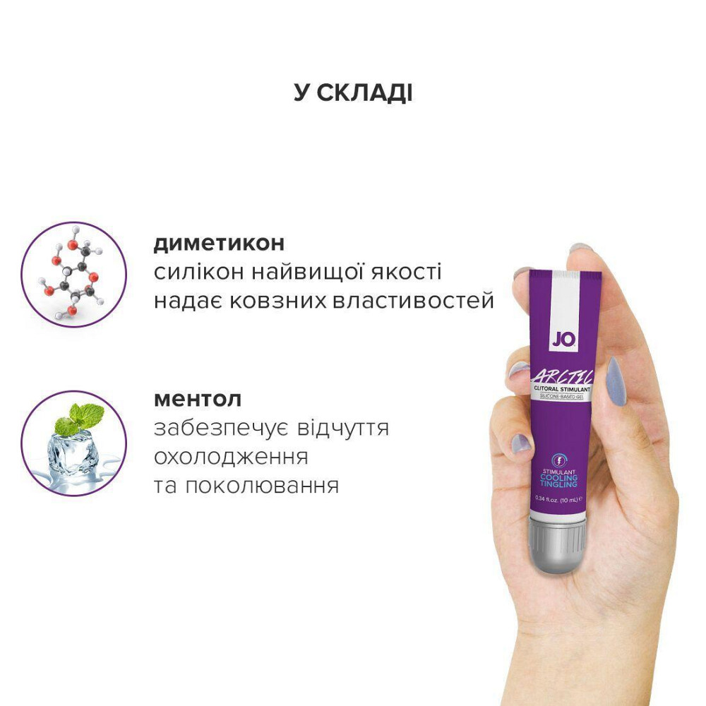 Стимулювальний гель для клітора JO ARCTIC COOLING (10 мл) охолоджувальний Sex Aura Київ - фото 4