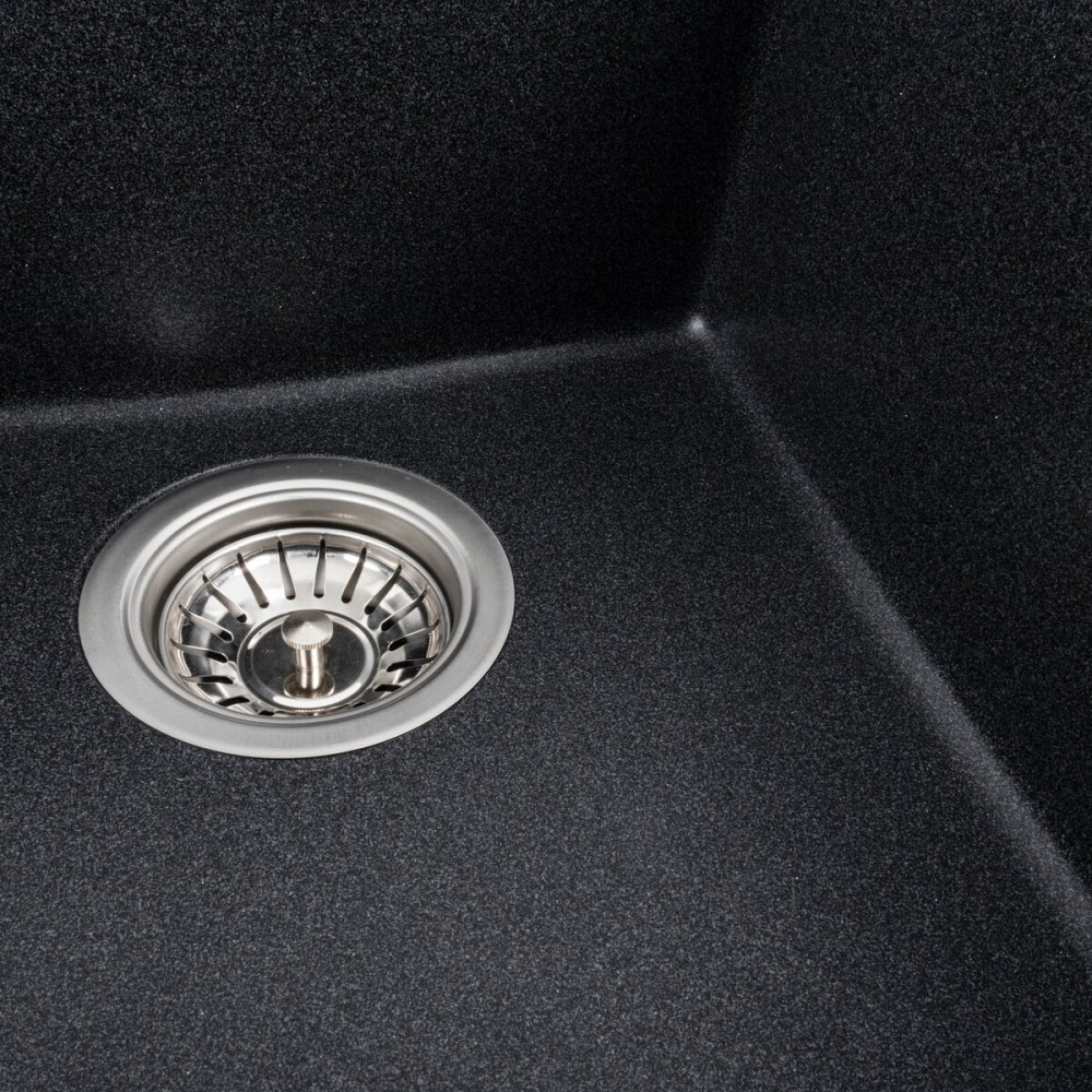 VALESO Гранітна мийка для кухні VALESO SOKIL 4150 матова Карбон Киев - изображение 8