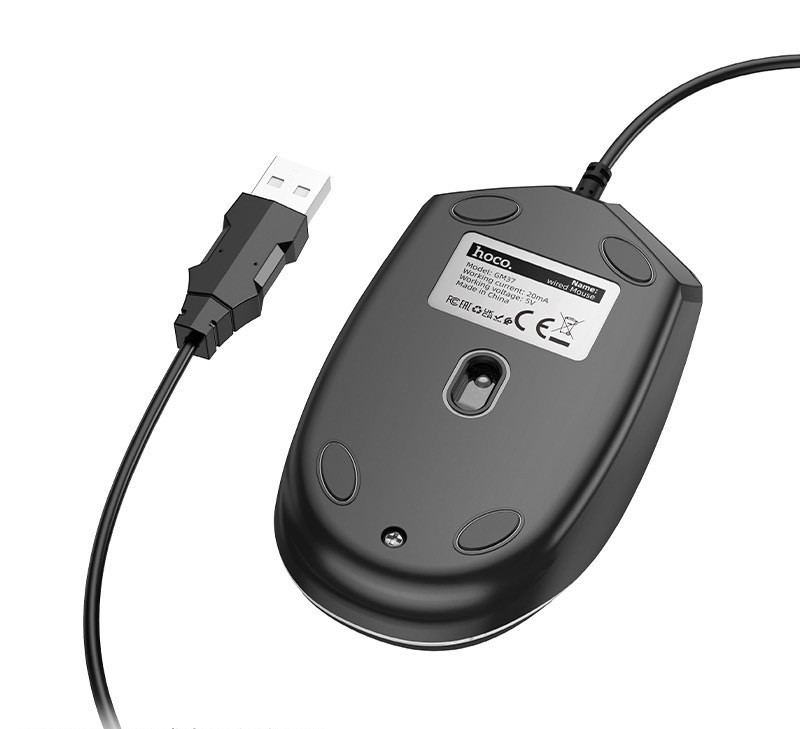 Мышь HOCO GM37 Wonderful gaming luminous wired mouse Black Одесса - изображение 4