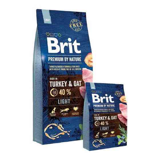 Brit Premium by Nature Light Turkey Oats (Брит Премиум Нечурал Лайт Индейка) корм для собак с лишним весом 3 кг. Запорожье