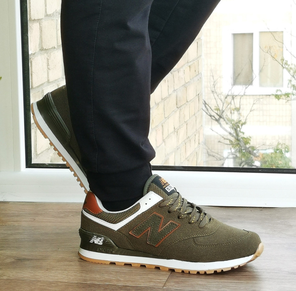 Кроссовки New Balance 574 Хаки Замшевые Мужские Зелёные Нью Баланс (размеры: 44,45,46) - 63-4 Днепр - изображение 7
