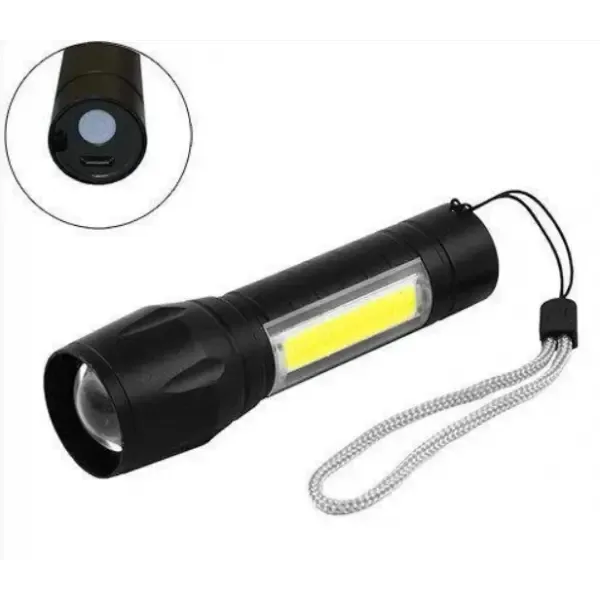 Светодиодный фонарик Bailong Police COB USB BL-511 BL-515 BL-513 в пластиковом чехле Коломыя - изображение 3