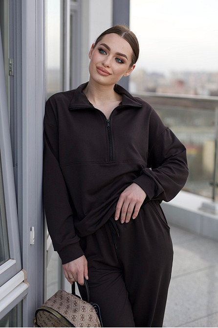 Спортивний костюм жіночий з двонитки "Forever" | Батал Шоколадний, 54-56 Київ - фото 5