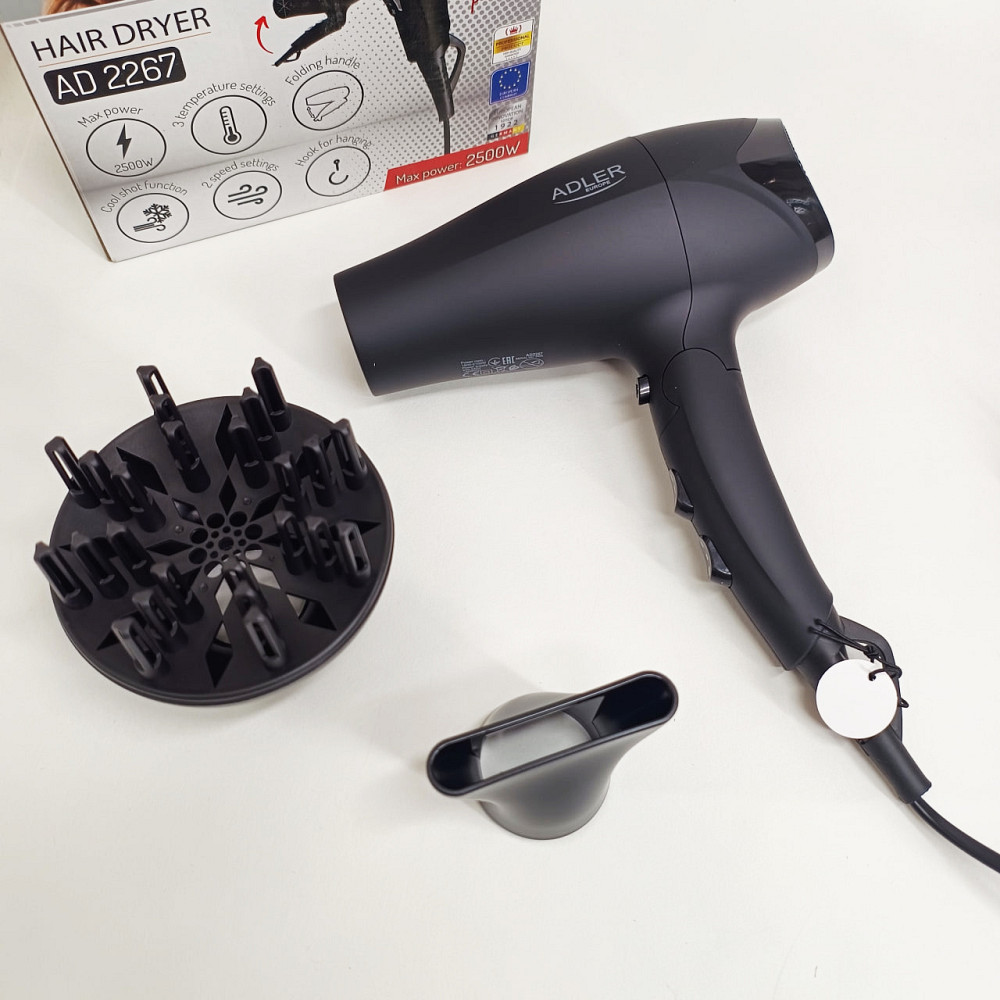 Мощный фен для сушки и укладки волос Adler AD 2267 2100Вт, Фен для легкой укладки волос UZ-18 Львов - изображение 7