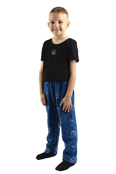 Домашні дитячі штани теплі, електрик, велсофт топ Київ - фото 1