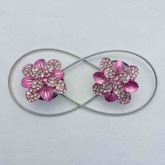 Магніти для штор та гардин "Flowers" набір 2 шт Рожевий (81-222) Київ