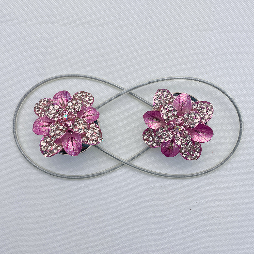 Магніти для штор та гардин "Flowers" набір 2 шт Рожевий (81-222) Київ - фото 5