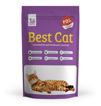 Силикогелевый наполнитель Бест Кэт Best Cat Purple Lawender для кошачьего туалета, 3.6 л (1.8 кг) Винница