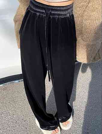 Женские повседневные брюки прямого кроя из мягкой ткани велюр Одесса