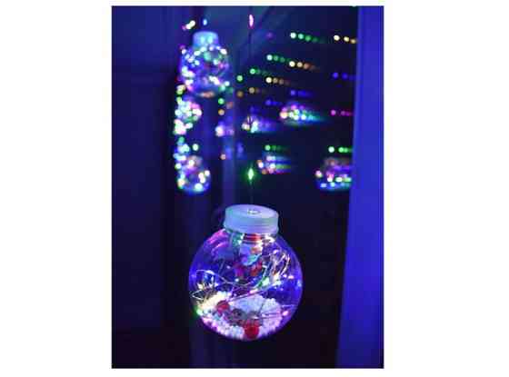 Гірлянда Xmas M-1 Copper curtain ball lamp 7257 Санта, різнобарвна Вінниця