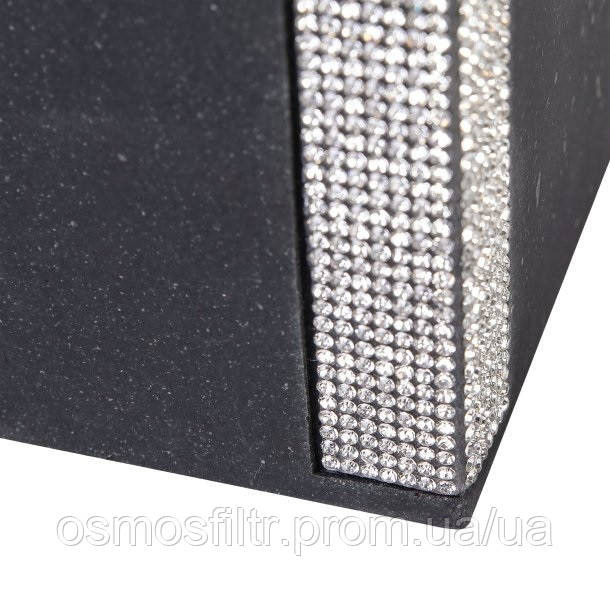 Дозатор для мила Axentia Ліндос  чорний з декором полігума 400 мл Н 10.8 см 7.3х7.3 см (134473) Київ - фото 6