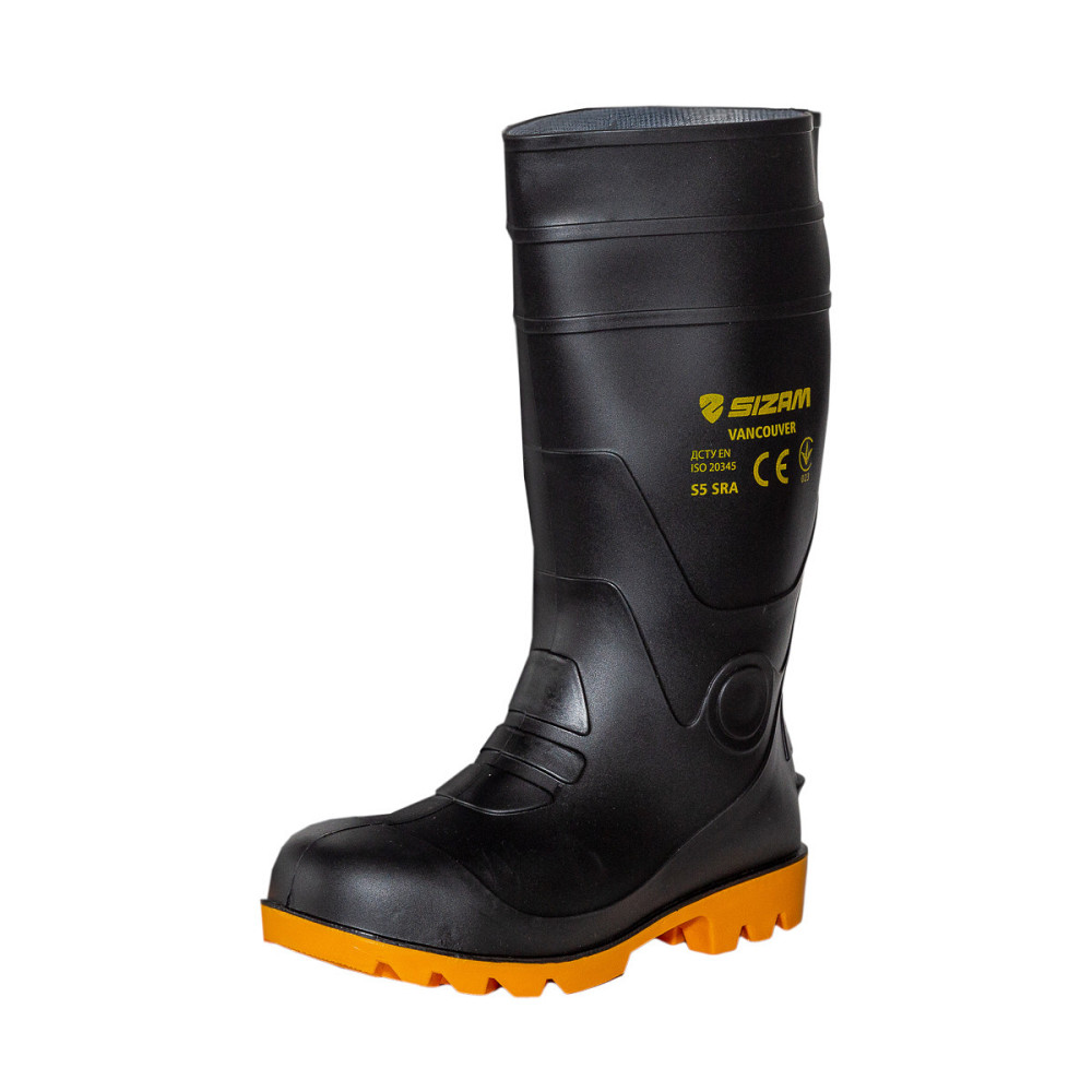 Sizam чоботи захисні робочі з ПВХ, розмір 39, Baltimore Black 36294 Рівне - фото 4