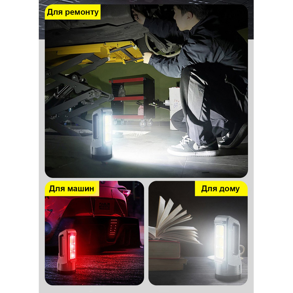 Акумуляторний світлодіодний ліхтар-прожектор WATTON WT-603 ліхтарик з USB кабелем та функцією PowerBank Кам'янець-Подільський - фото 10