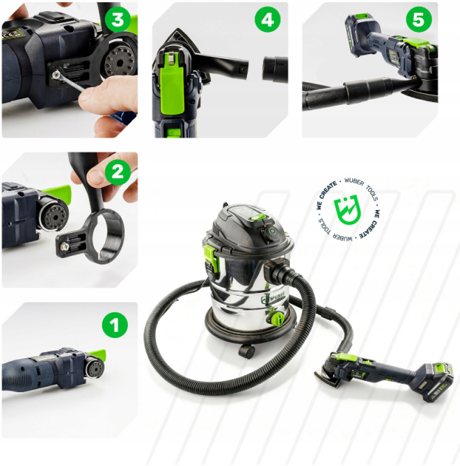 Многофункциональный инструмент (реноватор) аккумуляторный 10500-20000об/мин Wuber (Польша) Киев - изображение 9