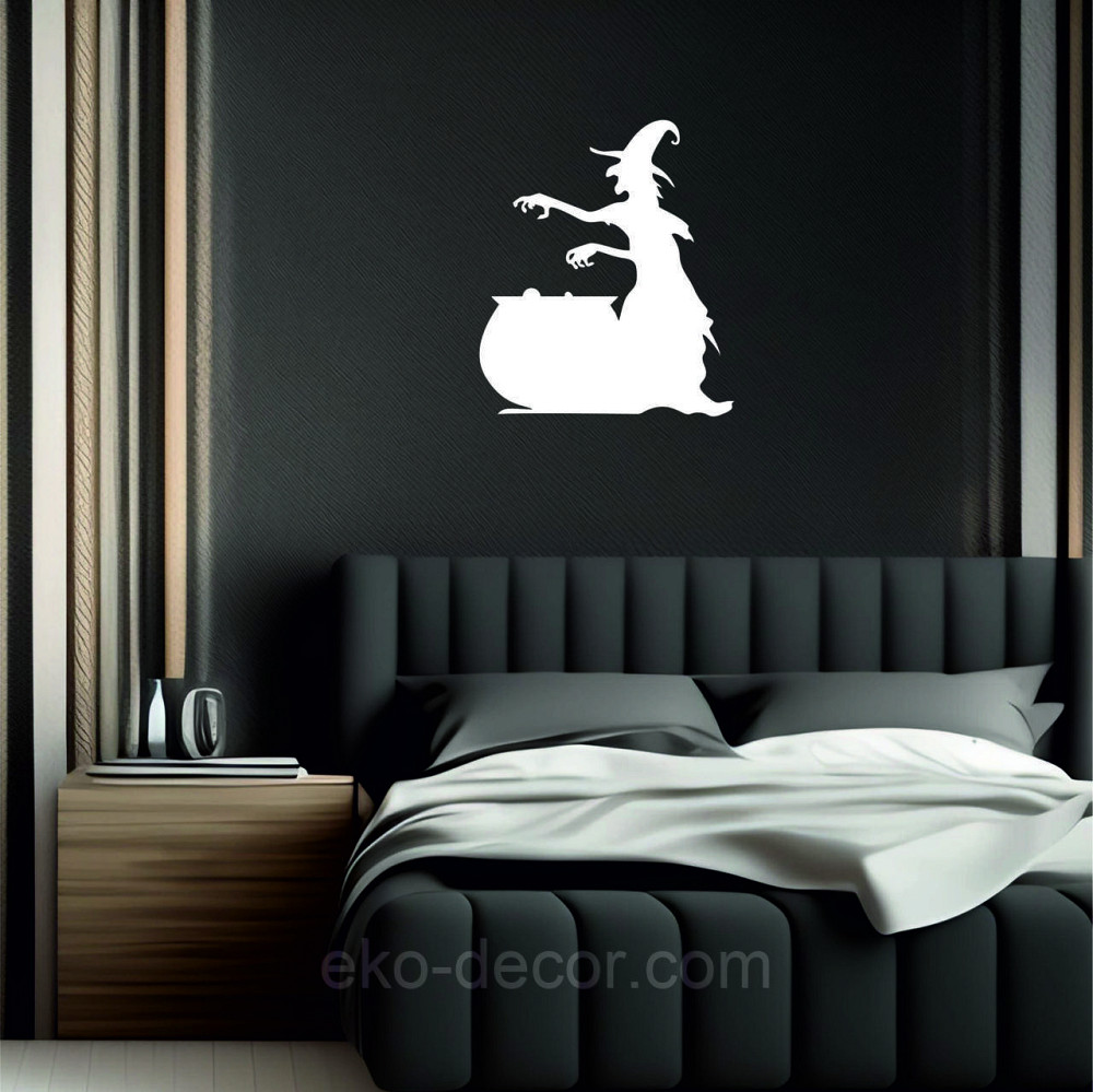 Декоративное настенное 3D Панно «Ведьма», Декор на стену с объемом 50*43 см, Белый Киев - изображение 5