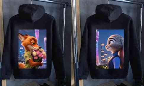 Парні худі «Звердополіс 2» з принтом Ніка та Джуді Темно-синій, 3XL, XS Чернівці